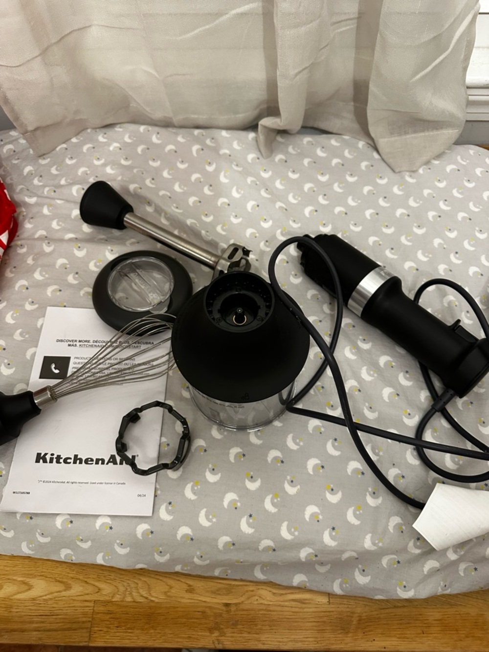 KitchenAid Black and Silver Immersion Blender Accessory Set